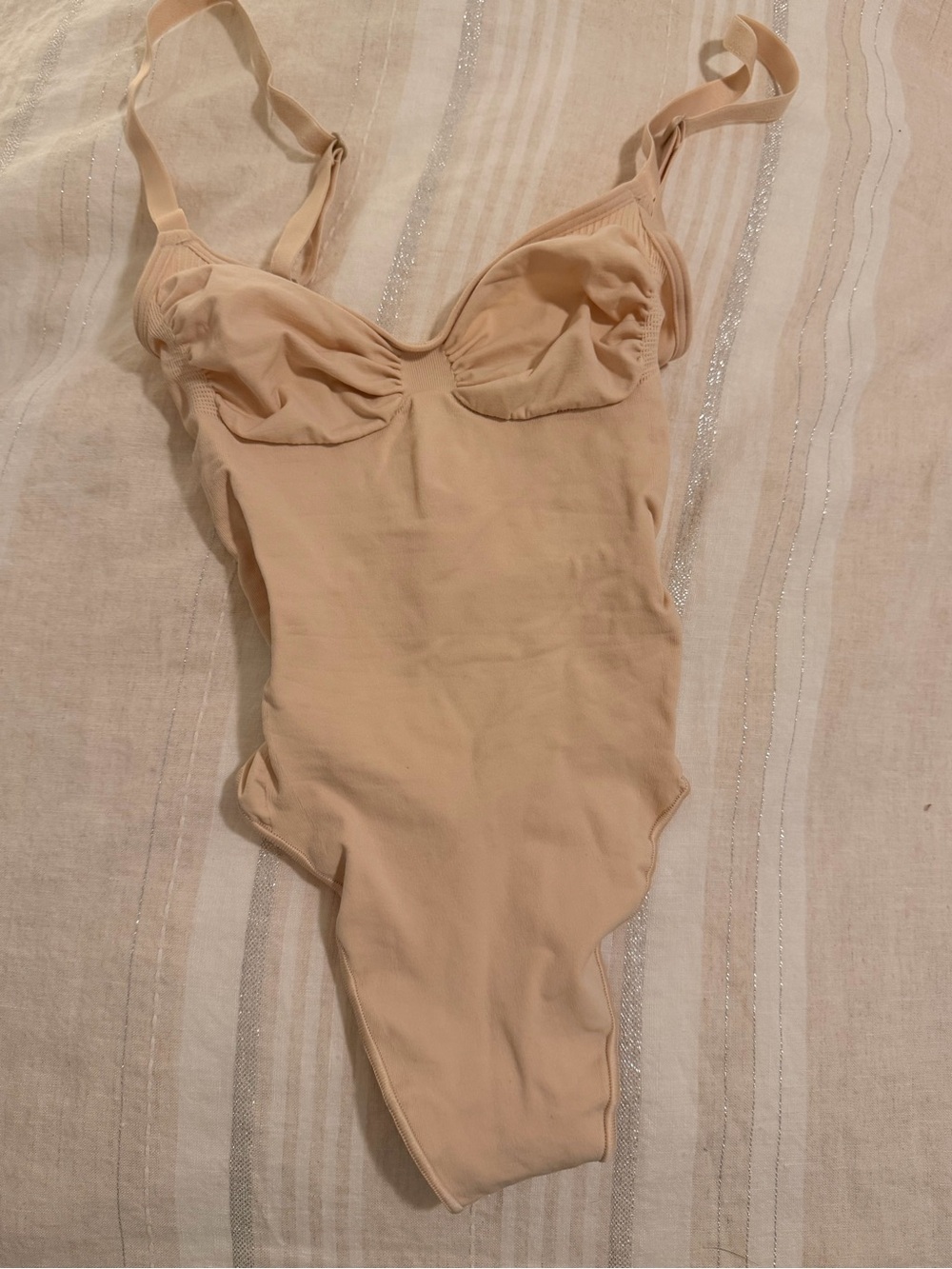 SKIMS Beige/Tan Bodysuit with Branded Interior Tag